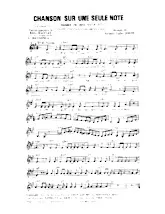 scarica la spartito per fisarmonica Chanson sur une seule note (Samba de uma nota so) in formato PDF