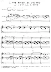 scarica la spartito per fisarmonica Ave Maria (sur le 1° prélude de Jean-Sébastien Bach) (Arrangement : Léo Laurent) (Ballade) in formato PDF