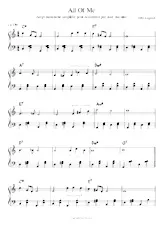 descargar la partitura para acordeón All of me (Arrangement manouche simplifié pour accordéon par José viscaïno) en formato PDF