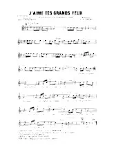 télécharger la partition d'accordéon J'aime tes grands yeux (Chant : Lys Gauty / Colette Betty) (Tango) au format PDF