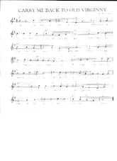 scarica la spartito per fisarmonica Carry me back to Old Virginny (Arrangement : Frank Rich) (Chant : Louis Armstrong) (Jazz Fox-Trot) in formato PDF