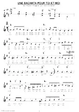 scarica la spartito per fisarmonica Une bachata pour toi et moi (Bachata Chantée) in formato PDF