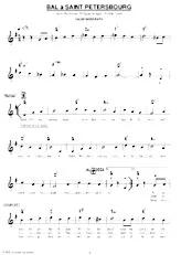 télécharger la partition d'accordéon Bal à Saint Pétersbourg  (Valse Modérato Chantée) au format PDF