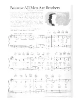 télécharger la partition d'accordéon Because all Men are Brothers (Arrangement : Tom Glazer) (Chant : Peter, Paul & Mary) (Slow Fox-Trot) au format PDF