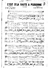 scarica la spartito per fisarmonica C'est d' la faute à personne (Valse Chantée) in formato PDF