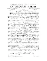 télécharger la partition d'accordéon La chanson maigre (Valse) au format PDF