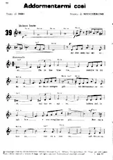 download the accordion score Addormentarmi cosi (Chant : Adriano Celentano) in PDF format