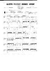 descargar la partitura para acordeón Questo piccolo grande amore en formato PDF