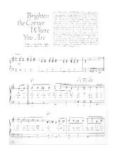 télécharger la partition d'accordéon Brighten the Corner where you are (Chant : Ella Fitzgerald) (Country Quickstep) au format PDF