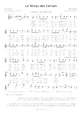 télécharger la partition d'accordéon Le temps des cerises (Chant : Charles Trenet / Juliette Gréco / Yves Montand) au format PDF