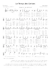 scarica la spartito per fisarmonica Le temps des cerises (Chant : Charles Trenet / Juliette Gréco / Yves Montand) in formato PDF