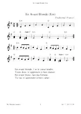 scarica la spartito per fisarmonica En avant Blonde (En Em et Am) (Valse) in formato PDF
