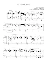 télécharger la partition d'accordéon La vie en rose (Chant : Edith Piaf) (Piano) au format PDF