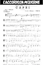 télécharger la partition d'accordéon Capri (Arrangement : Géraldin) + Roulez (Valse de Julien Corbusier) au format PDF