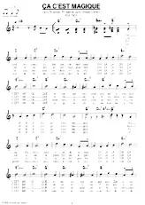 scarica la spartito per fisarmonica Ça c'est magique (Fox Trot Chanté) in formato PDF