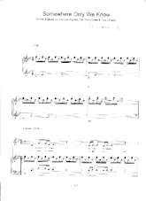 télécharger la partition d'accordéon Somewhere only we know (Chant : Lili Allen) au format PDF