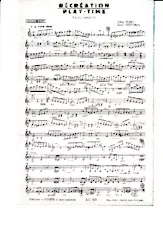 télécharger la partition d'accordéon Récréation (Play-Time) (Orchestration) (Valse Musette) au format PDF