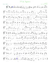 télécharger la partition d'accordéon 15 de Agosto (Arrangement : Luc Markey) (Paso Doble) au format PDF