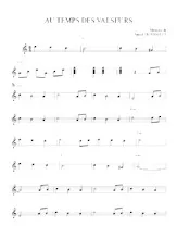 descargar la partitura para acordeón Au temps des valseurs en formato PDF