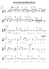 scarica la spartito per fisarmonica Ukulélés baisers salés (Baïon Chanté) in formato PDF