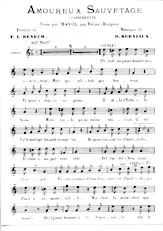descargar la partitura para acordeón Amoureux sauvetage (Chansonnette créée par Mayol) en formato PDF
