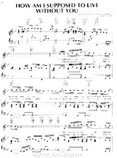 télécharger la partition d'accordéon How am I supposed to live without you (Slow) au format PDF