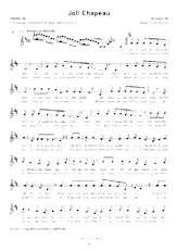 scarica la spartito per fisarmonica Joli Chapeau (Interprétée Par : André Claveau / Simone Alma / Raymond Girerd) (Piano + Vocal) in formato PDF