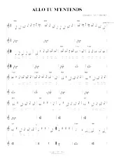 télécharger la partition d'accordéon Allo tu m'entends (Chant : Dalida / Guy Béart) (Relevé) au format PDF