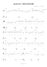 descargar la partitura para acordeón Allo tu m'entends (Chant : Dalida / Guy Béart) (Relevé) en formato PDF