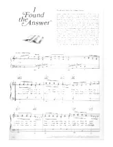 télécharger la partition d'accordéon I found the answer  (Chant : Mahalia Jackson / Nat King Cole) (Slow Fox-Trot) au format PDF