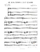 download the accordion score Le bon temps c'est quand in PDF format