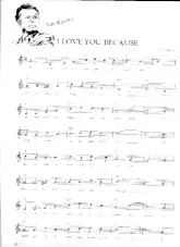 télécharger la partition d'accordéon I love you because (Arrangement : Frank Rich) (Chant : Jim Reeves) (Slow) au format PDF