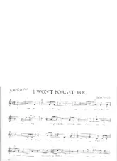 télécharger la partition d'accordéon I won't forget you (Arrangement : Frank Rich) (Chant : Jim Reeves) (Valse Lente) au format PDF