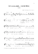 télécharger la partition d'accordéon Ich vermiss dich (wie die Hölle) (Chant : Zlatko) (Disco Rock) au format PDF