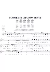 descargar la partitura para acordeón Comme une chanson triste (Pop) en formato PDF