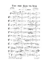 descargar la partitura para acordeón Une nuit dans tes bras (Boléro) en formato PDF