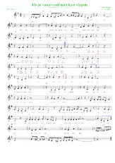 télécharger la partition d'accordéon Als je vanavond niet kan slapen (Arrangement : Luc Markey) (Chant : Will Tura) (Rumba) au format PDF