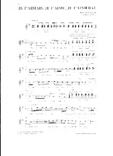 descargar la partitura para acordeón Je t'aimais, je t'aime, je t'aimerai (Slow) en formato PDF