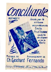 download the accordion score Conciliante (Arrangement : Fernando) (Lancée par : Emile Prud'Homme) (Valse Musette) in PDF format