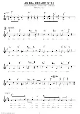 descargar la partitura para acordeón Au bal des Artistes (Marche-Disco Chantée) en formato PDF