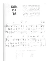 télécharger la partition d'accordéon Kum Ba Ya (Chant : Joan Baez) (Gospel) au format PDF