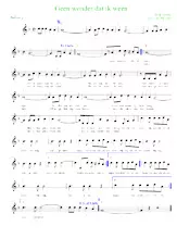 télécharger la partition d'accordéon Geen wonder dat ik ween (Arrangement : Luc Markey) (Chant : Paul Severs) (Boléro) au format PDF