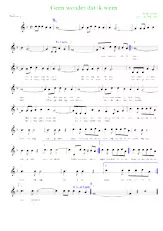 scarica la spartito per fisarmonica Geen wonder dat ik ween (Arrangement : Luc Markey) (Chant : Paul Severs) (Boléro) in formato PDF