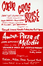 descargar la partitura para acordeón Amour Pizza et Mélodies (Come september) (Thème du Film : Rendez-vous de septembre) (Chant : Dalida) en formato PDF