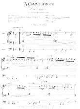 télécharger la partition d'accordéon A comme amour (Interprète : Richard Clayderman) au format PDF