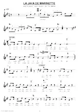 scarica la spartito per fisarmonica La java de Marinette (Java Chantée) in formato PDF