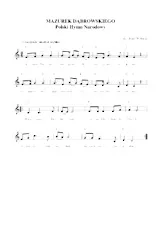 télécharger la partition d'accordéon Mazurek dabrowskiego (Dabrowski mazurka) (Polski hymn Narodowy, Pools volkslied) (Mazurka) au format PDF