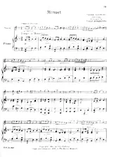 scarica la spartito per fisarmonica Minuet (Arrangement : Willy Burmester) (Valse) in formato PDF