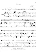 télécharger la partition d'accordéon Minuet (Arrangement : Willy Burmester) (Valse) au format PDF