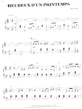 télécharger la partition d'accordéon Heureux d'un printemps (Piano Solo) au format PDF
